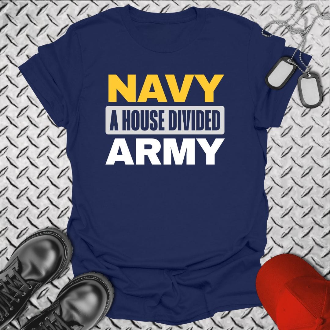 NavyHumor T-Shirt Navy / S A House Divided - NAVY/ARMY T-shirt