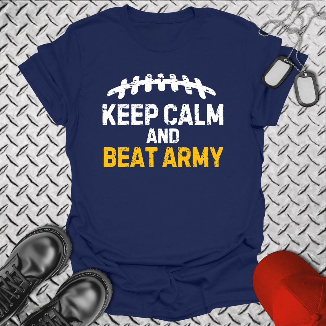 NavyHumor T-Shirt Navy / S Keep Calm and Beat Army T-shirt