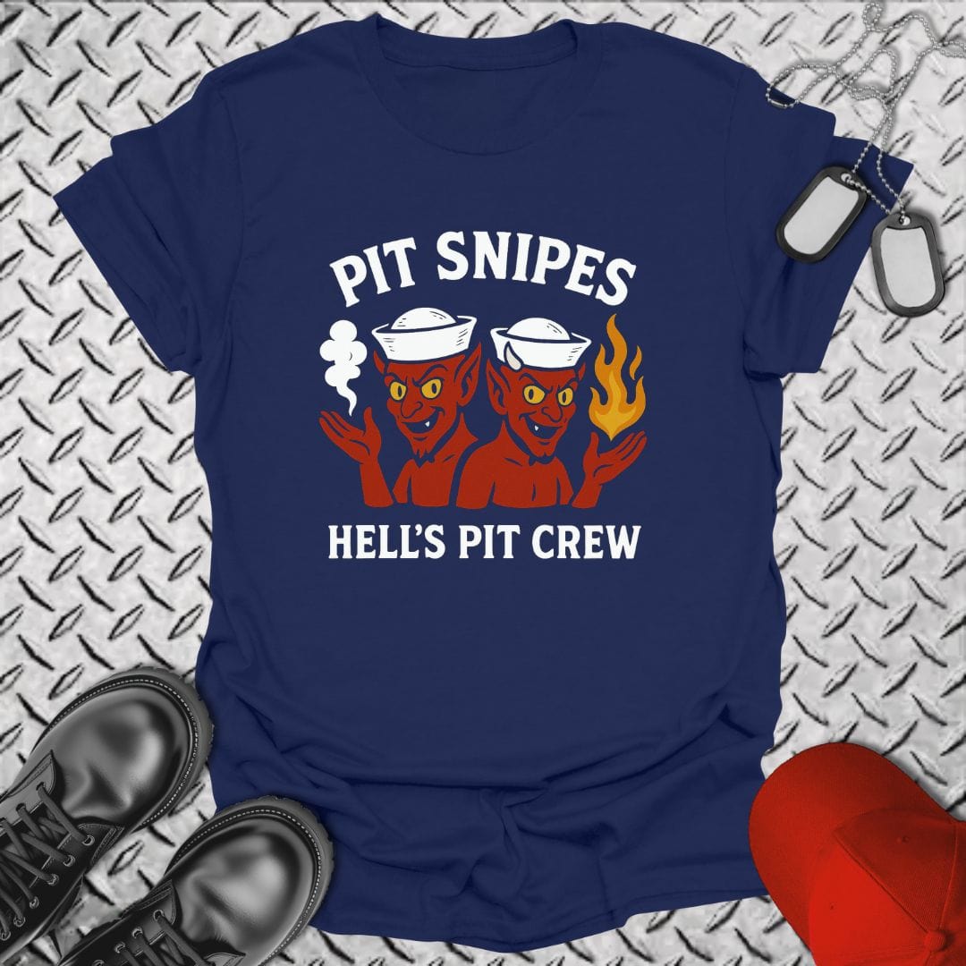 NavyHumor T-Shirt Navy / S Pit Snipes - Hell's Pit Crew T-shirt