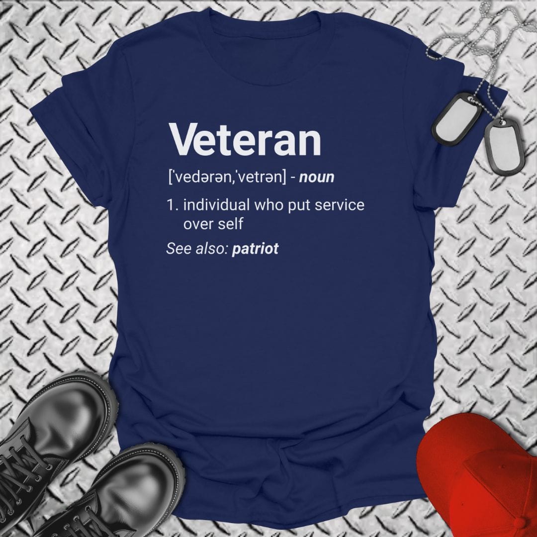 NavyHumor T-Shirt Navy / S Veteran Definition T-shirt