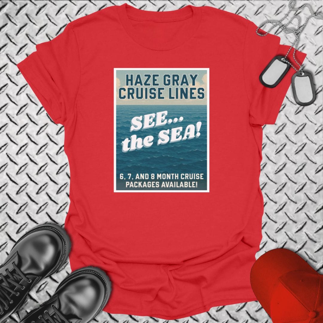 NavyHumor T-Shirt Red / S Haze Gray Cruise Lines
