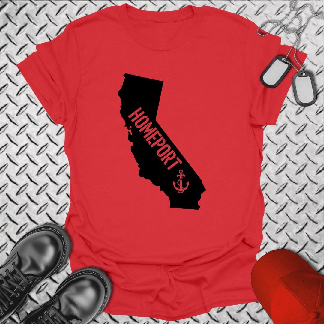NavyHumor T-Shirt Red / S Homeport California T-shirt