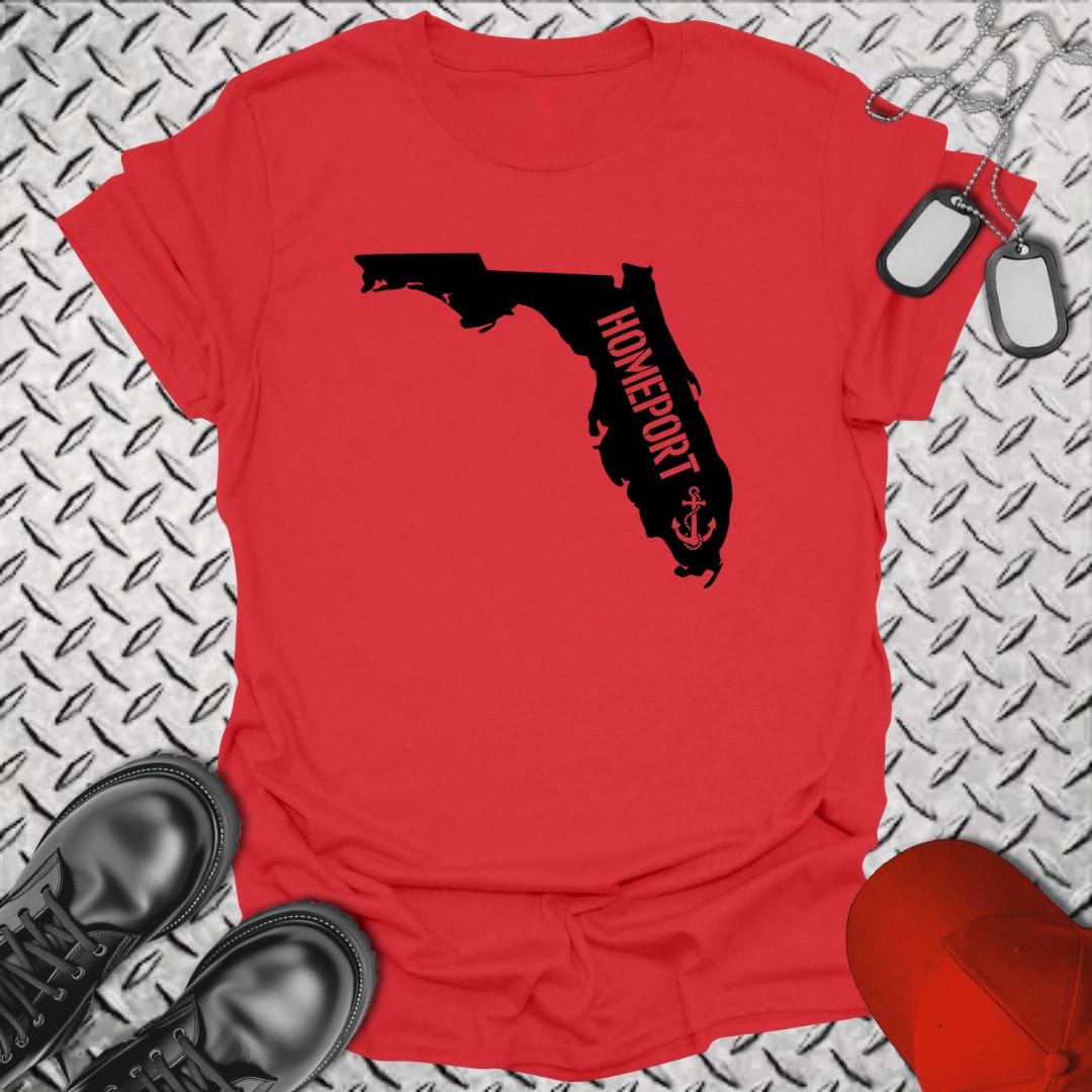 NavyHumor T-Shirt Red / S Homeport Florida T-shirt
