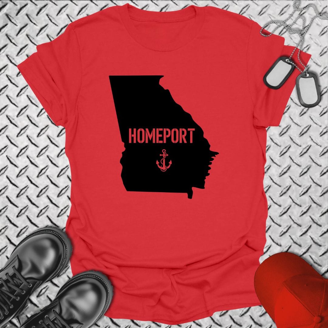 NavyHumor T-Shirt Red / S Homeport Georgia T-shirt