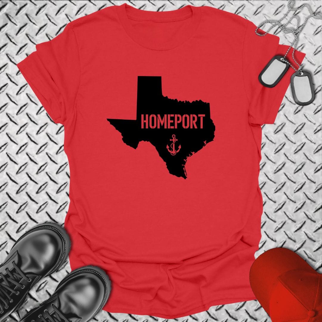 NavyHumor T-Shirt Red / S Homeport Texas T-shirt