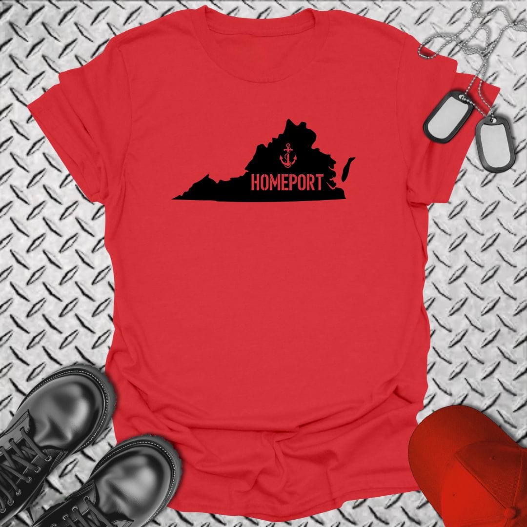 NavyHumor T-Shirt Red / S Homeport Virginia T-shirt