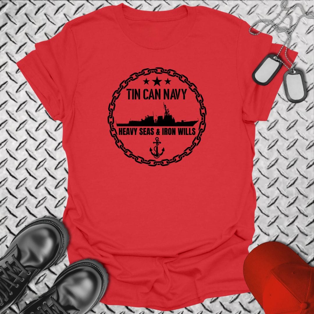 NavyHumor T-Shirt Red / S TIn Can Navy T-shirt