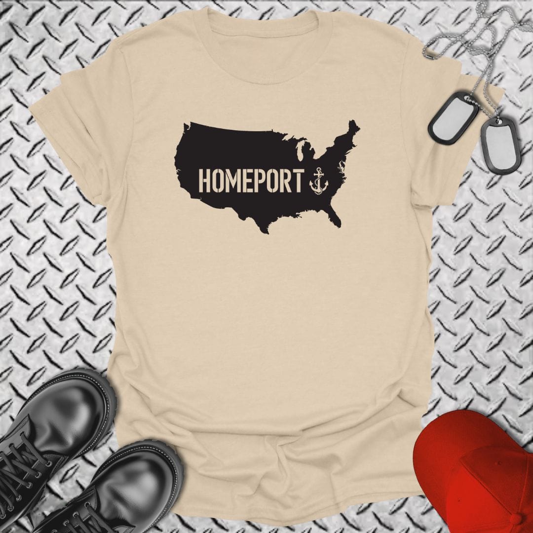NavyHumor T-Shirt Sand / S Homeport America T-shirt