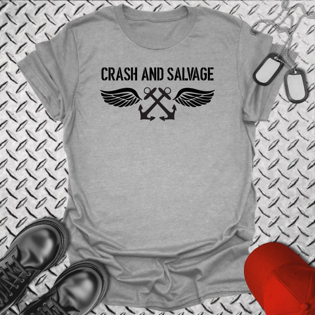 NavyHumor T-Shirt Sport Grey / S ABH - Crash and Salvage T-shirt