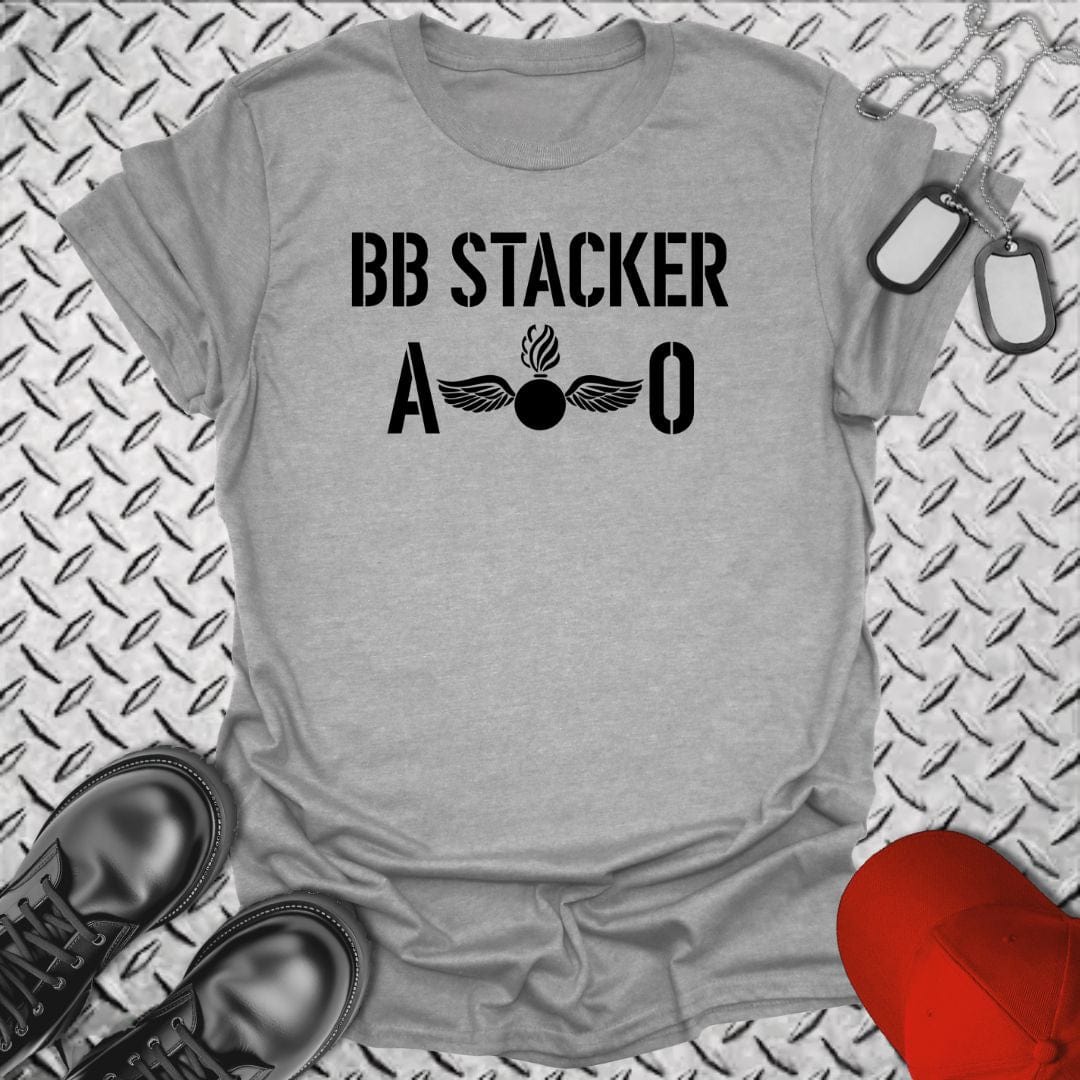 NavyHumor T-Shirt Sport Grey / S AO - BB Stacker Insignia T-shirt