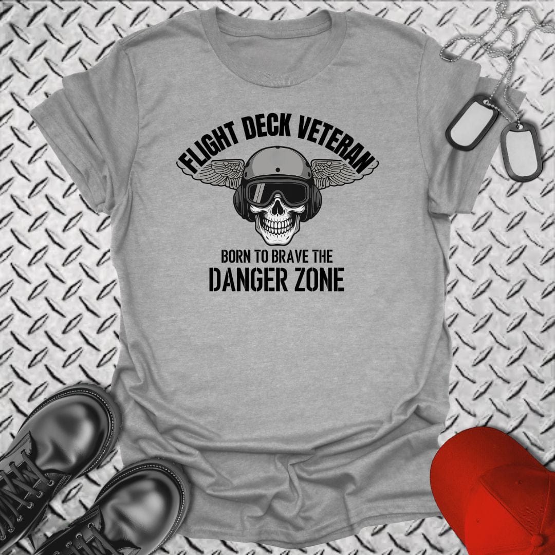 NavyHumor T-Shirt Sport Grey / S Flight Deck Veteran - Danger Zone T-shirt