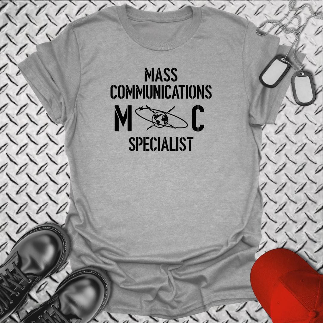 NavyHumor T-Shirt Sport Grey / S MC - Mass Communications Specialist Insignia T-shirt