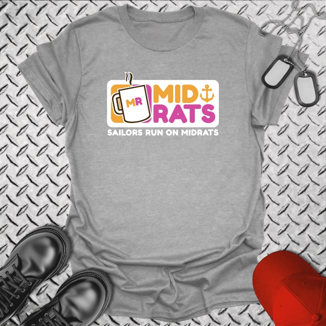 NavyHumor T-Shirt Sport Grey / S Sailors Run On Midrats