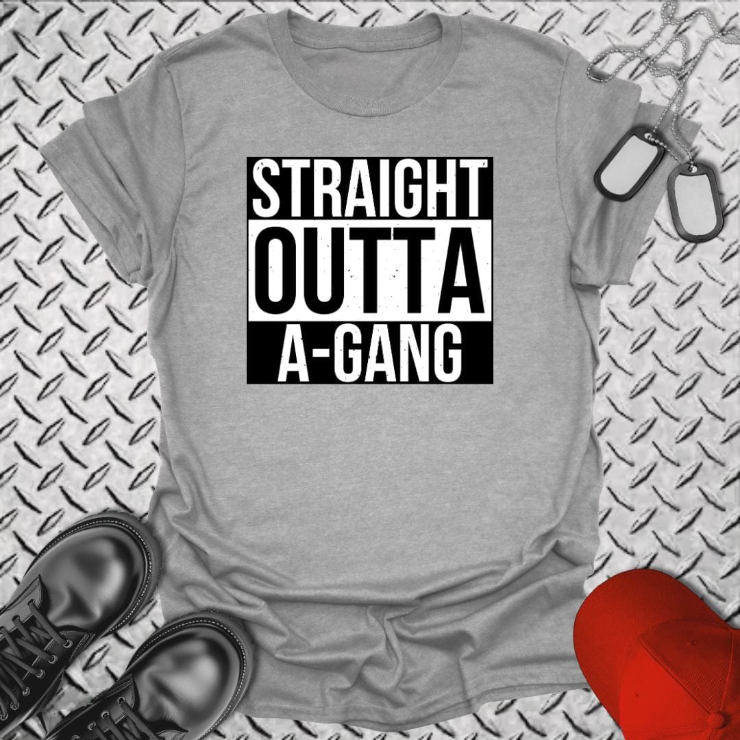 NavyHumor T-Shirt Sport Grey / S Straight Outta A-Gang T-shirt