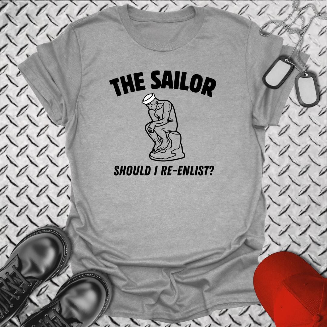 NavyHumor T-Shirt Sport Grey / S The (Sailor) Thinker T-shirt