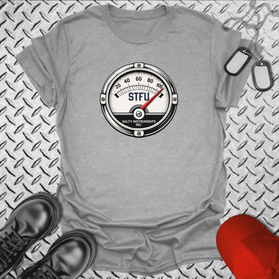 NavyHumor T-Shirt Sport Grey / S The Shut-The-Fuckupometer Says...