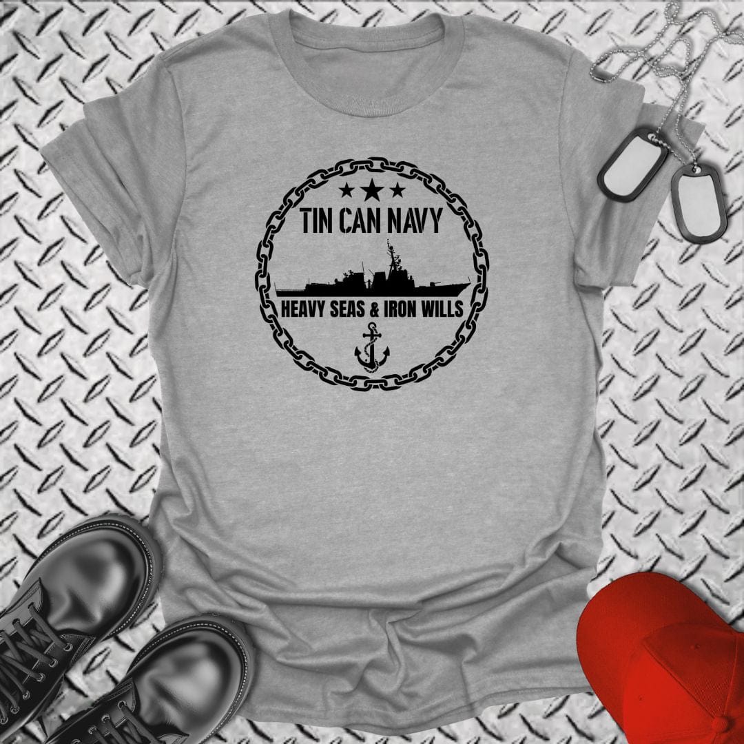 NavyHumor T-Shirt Sport Grey / S TIn Can Navy T-shirt