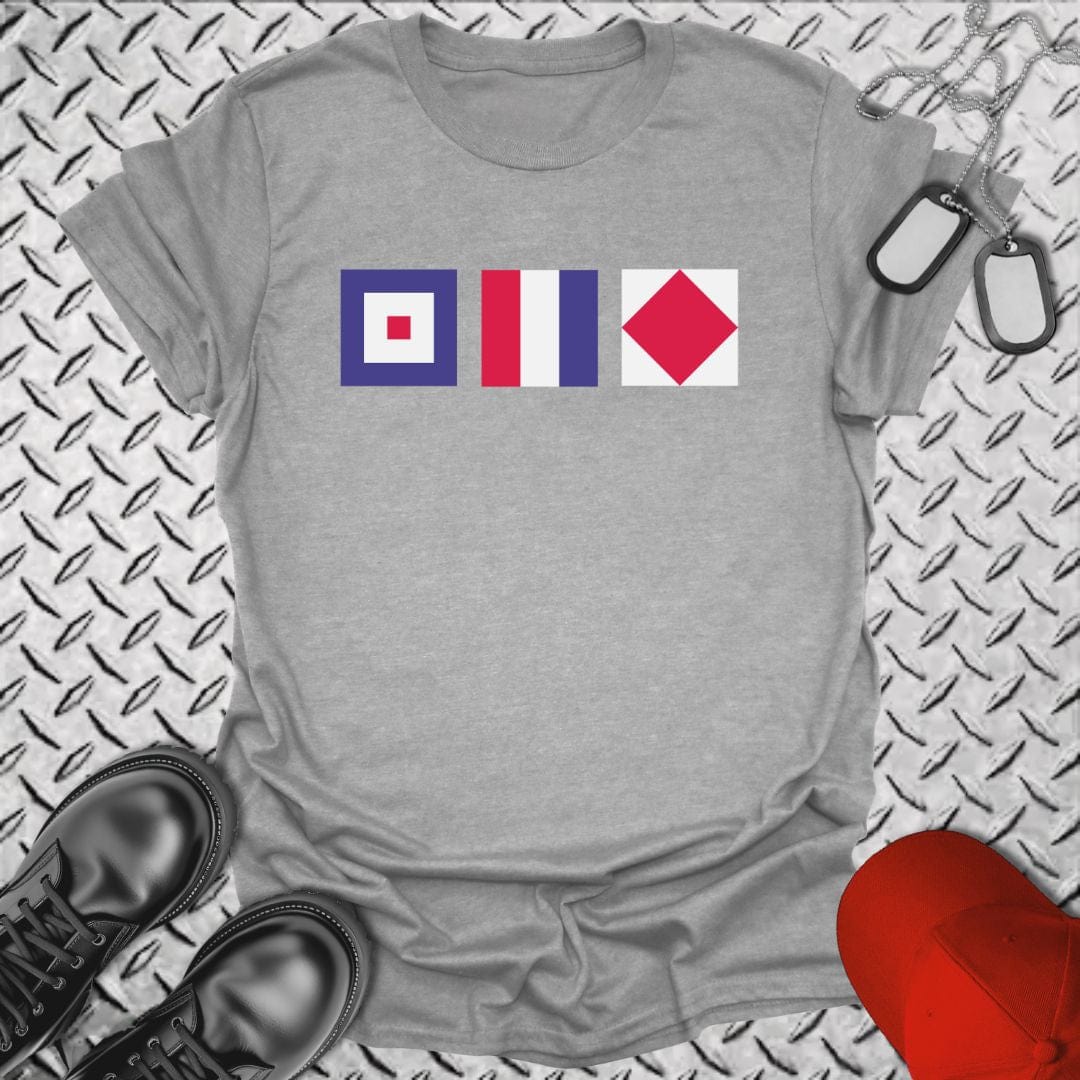 NavyHumor T-Shirt Sport Grey / S Whiskey Tango Foxtrot Semaphore T-shirt