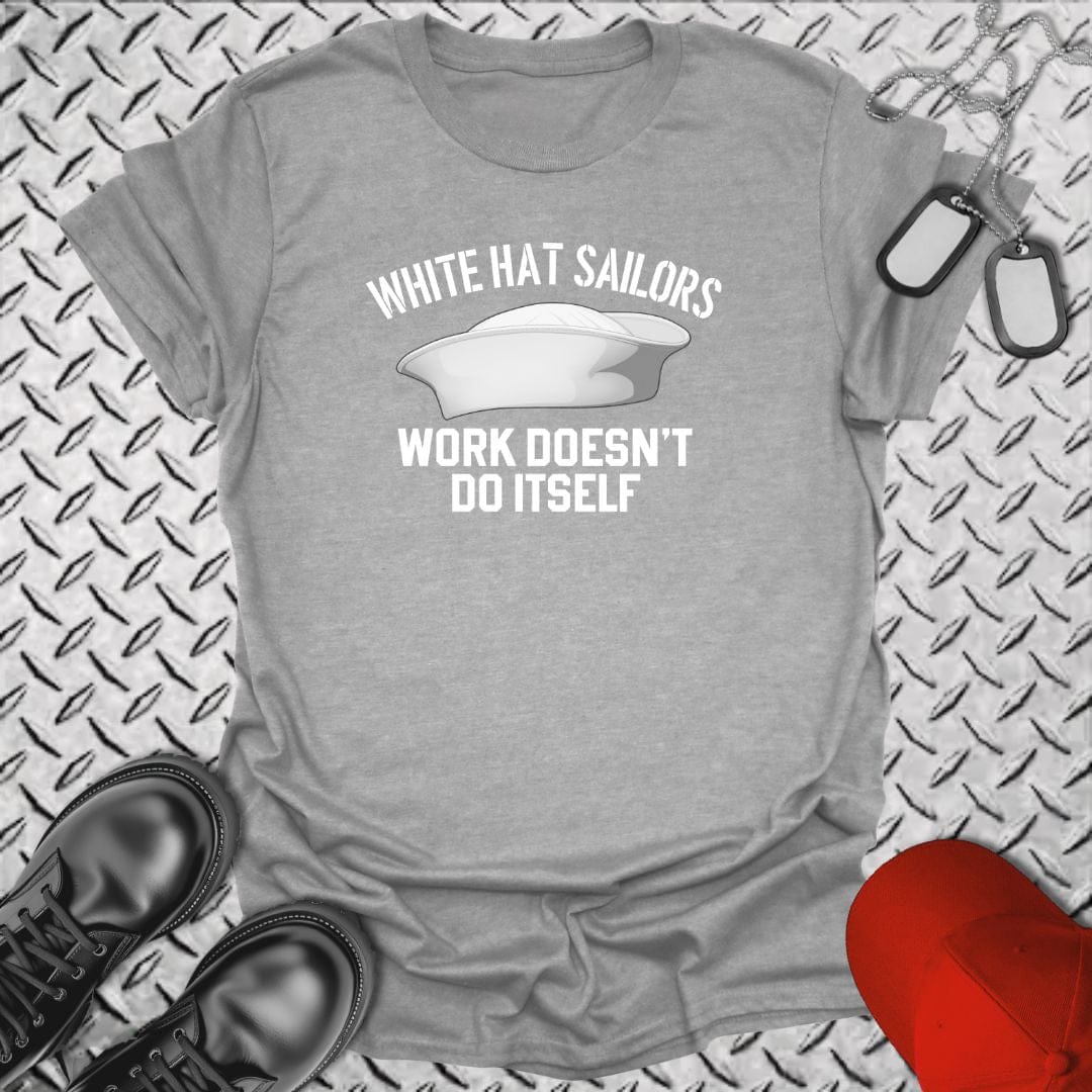 NavyHumor T-Shirt Sport Grey / S White Hat Sailors