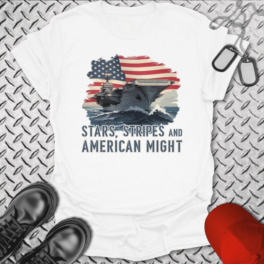 NavyHumor T-Shirt White / S American Might T-shirt