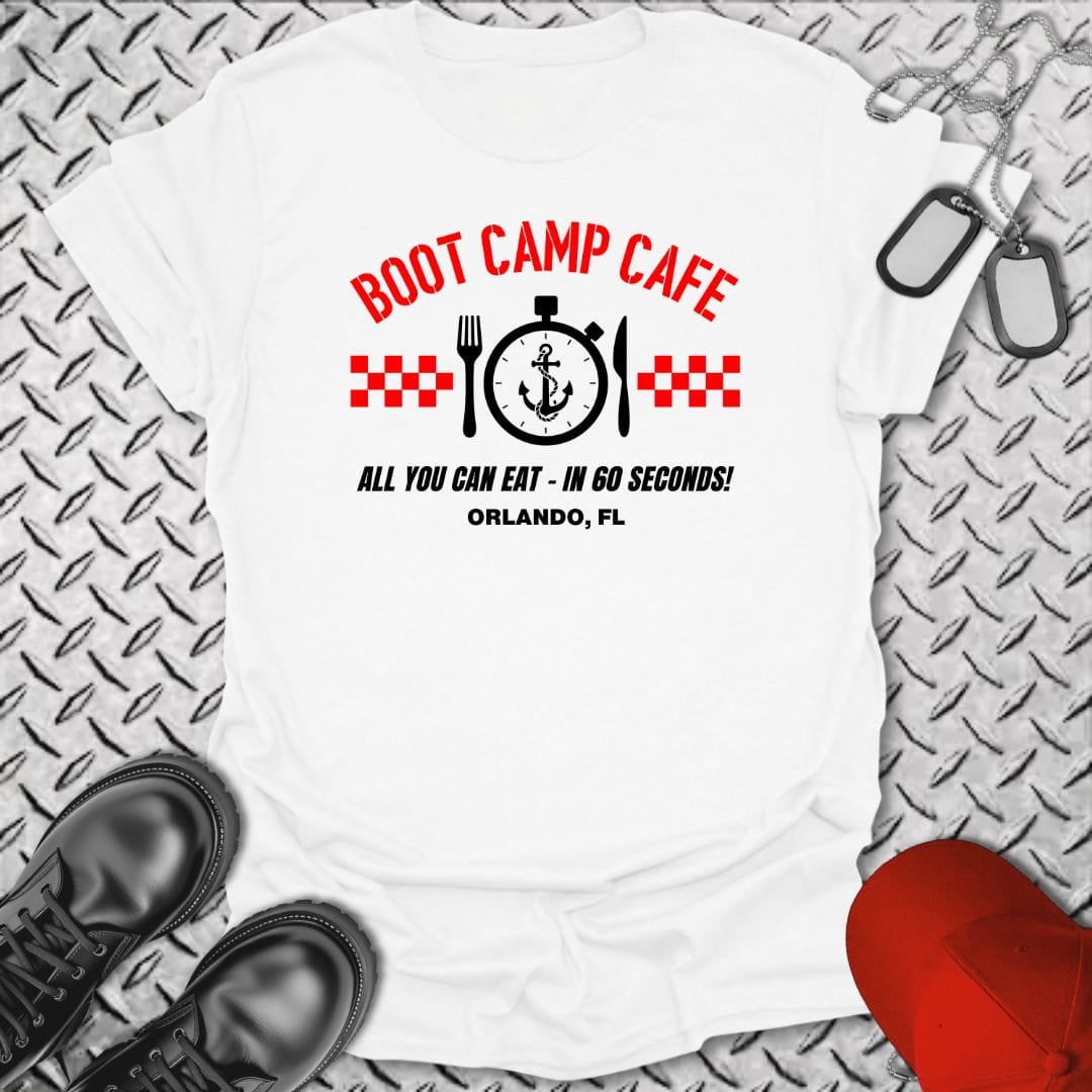 NavyHumor T-Shirt White / S Boot Camp Cafe - Orlando T-shirt
