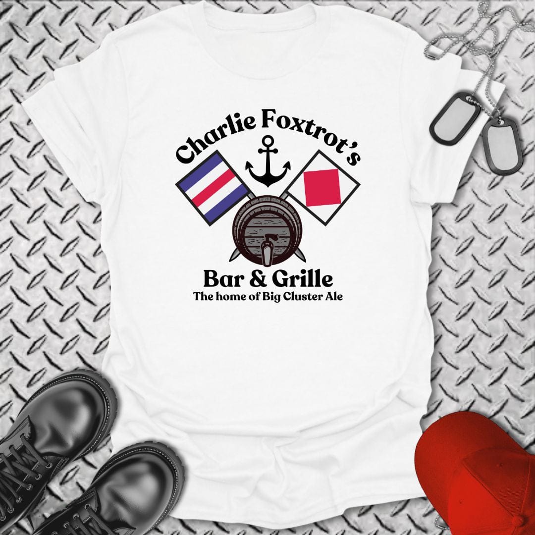 NavyHumor T-Shirt White / S Charlie Foxtrot's Bar & Grille T-shirt