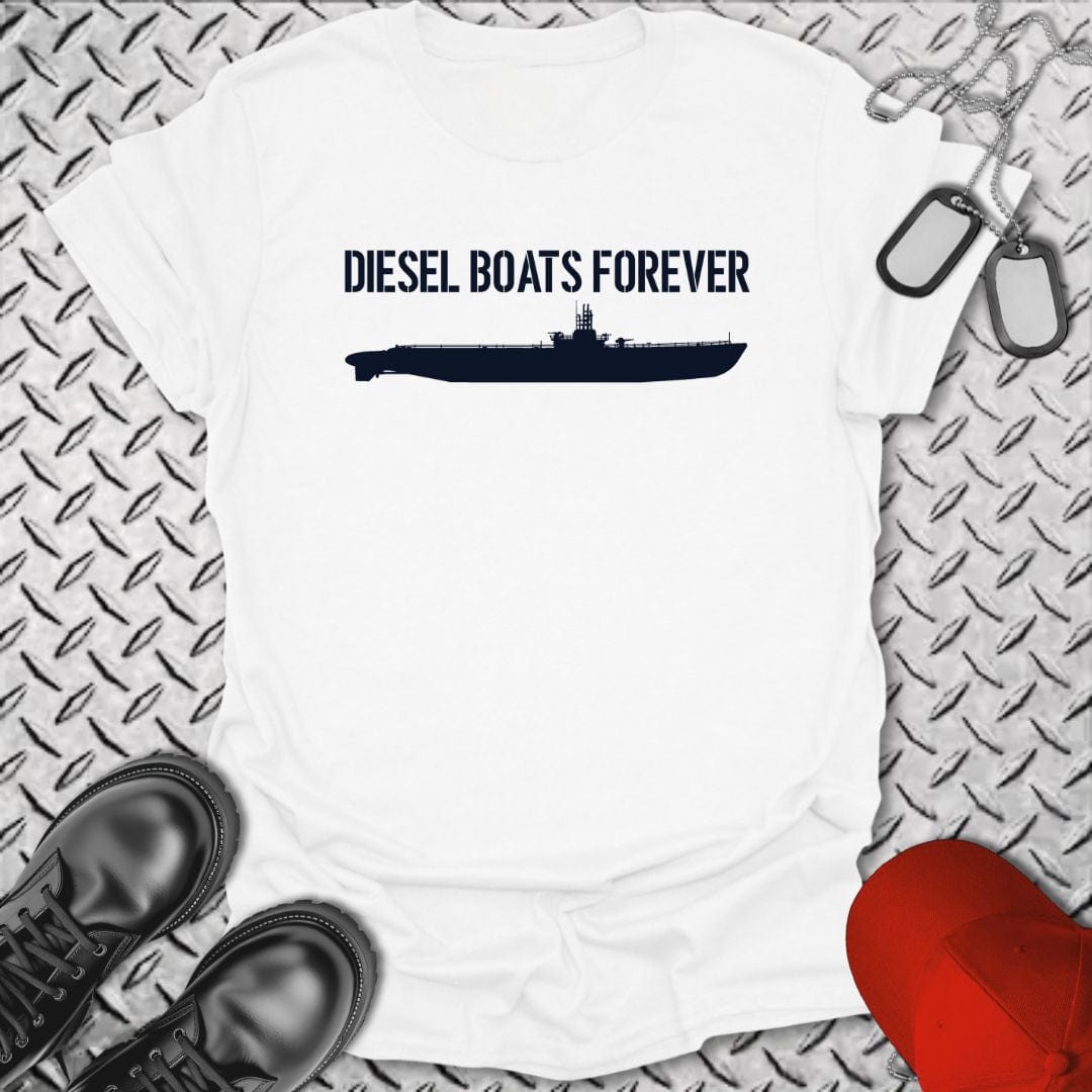 NavyHumor T-Shirt White / S Diesel Boats Forever T-shirt