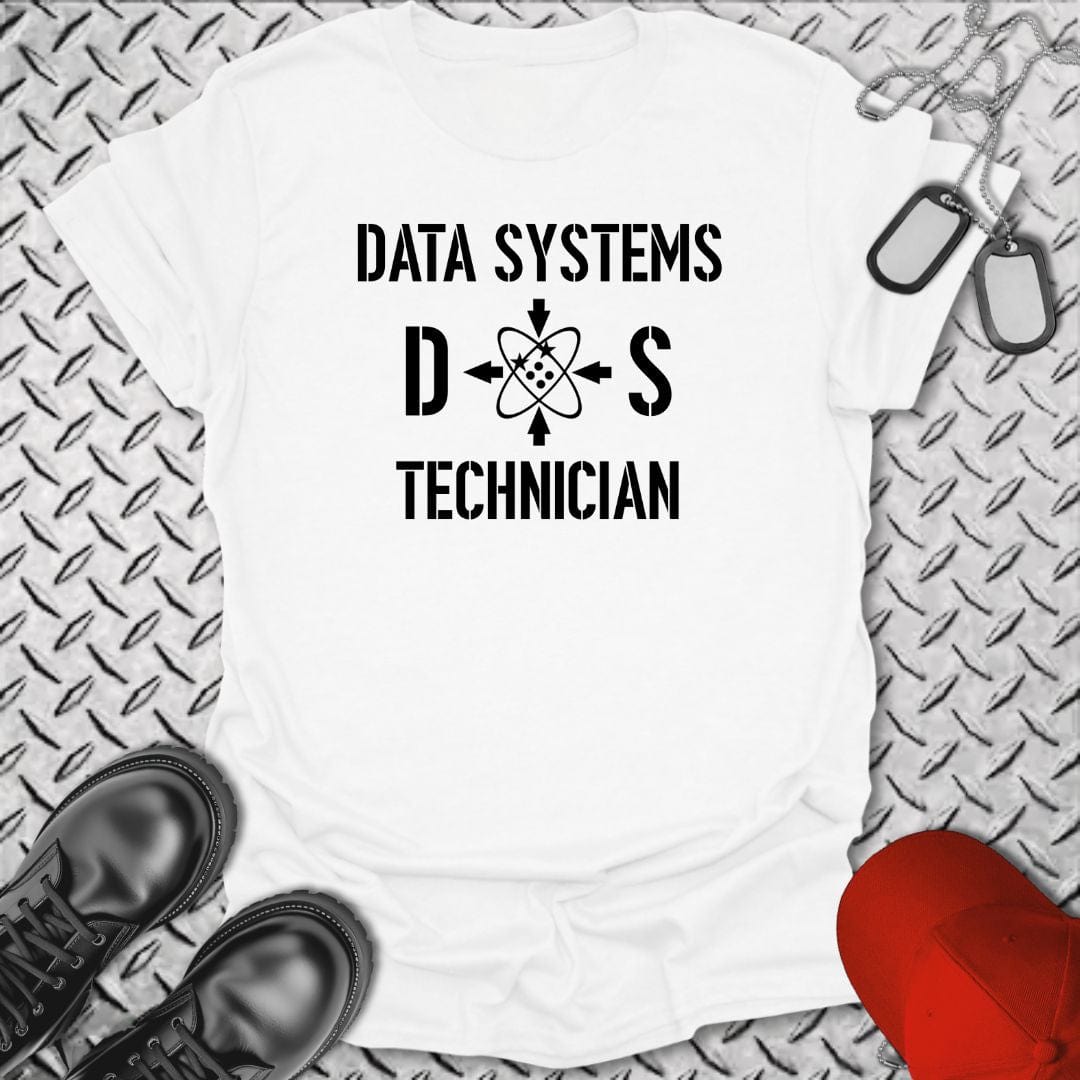 NavyHumor T-Shirt White / S DS - Data Systems Technician Insignia T-shirt