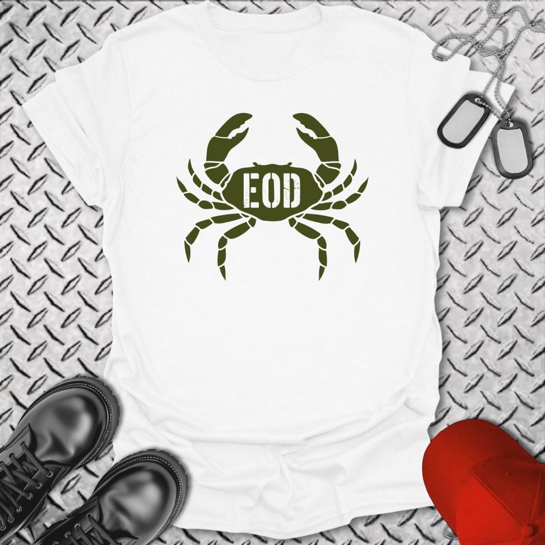 NavyHumor T-Shirt White / S EOD Crab T-shirt