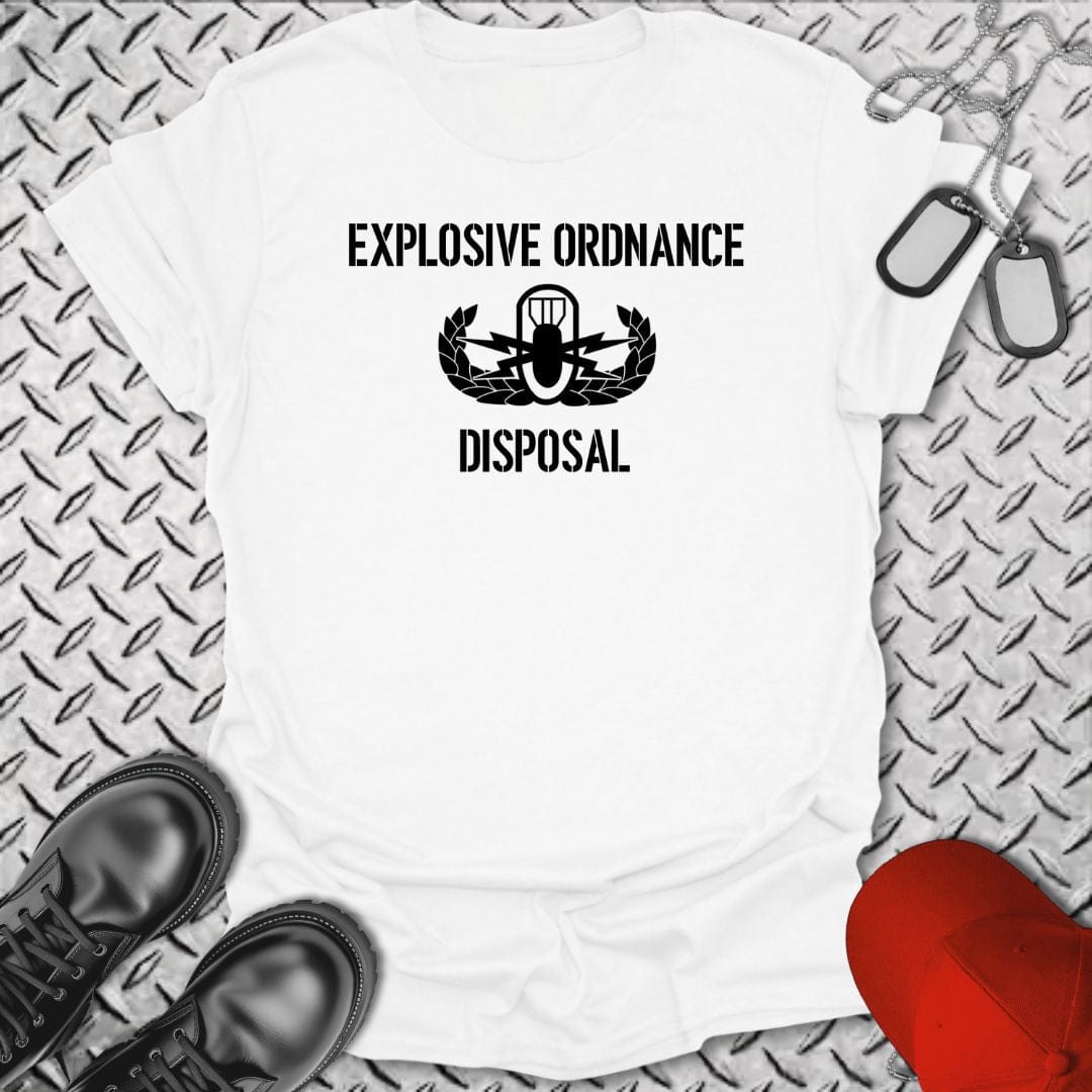 NavyHumor T-Shirt White / S EOD - Explosive Ordnance Disposal Insignia T-shirt