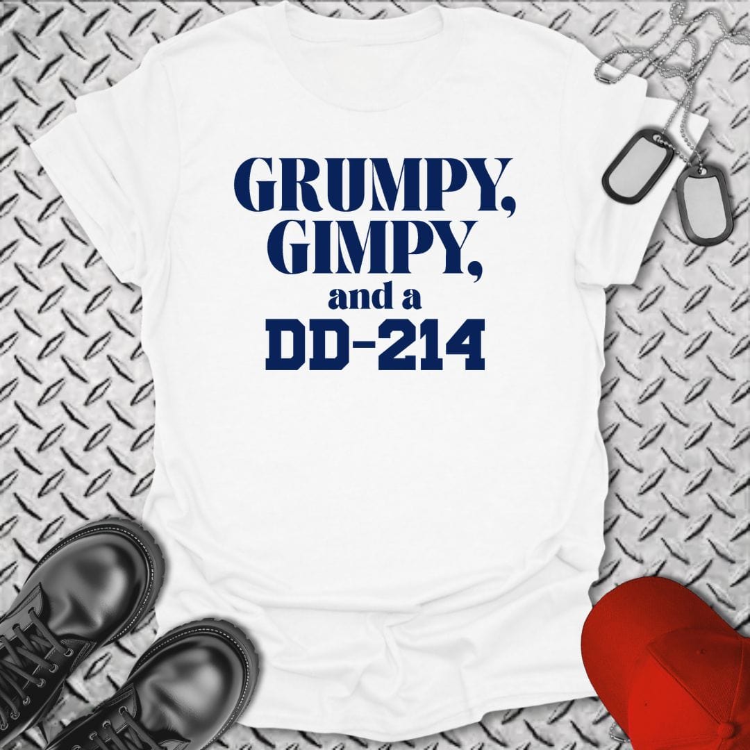 NavyHumor T-Shirt White / S Grumpy, Gimpy, and a DD-214 T-shirt