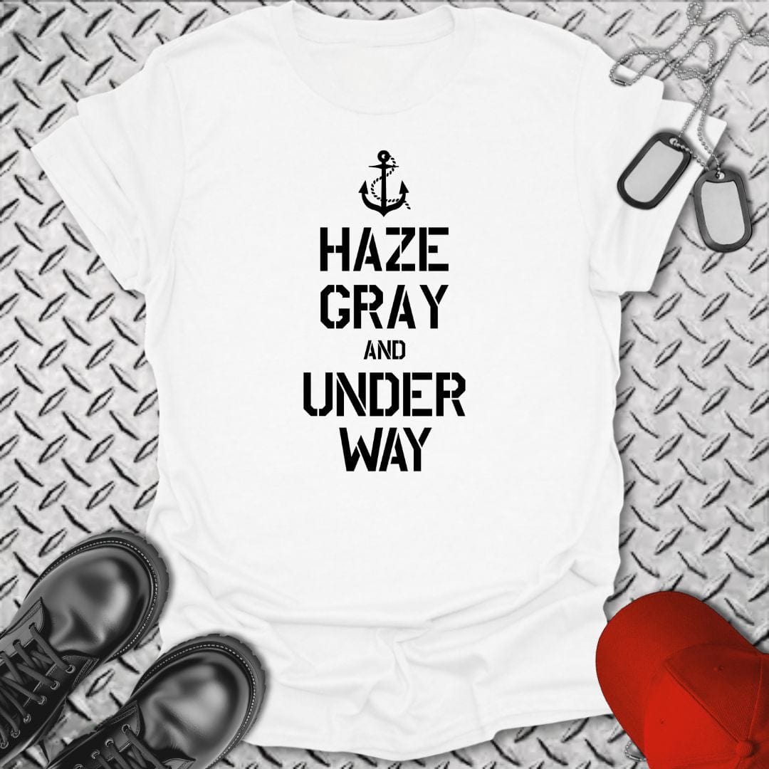 NavyHumor T-Shirt White / S Haze Gray and Under Way T-shirt
