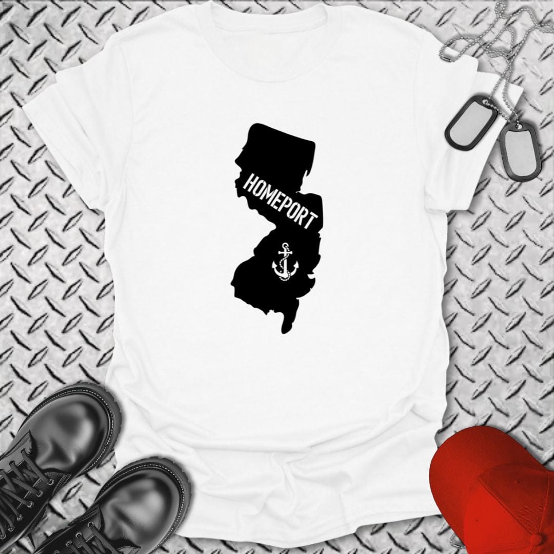 NavyHumor T-Shirt White / S Homeport New Jersey T-shirt