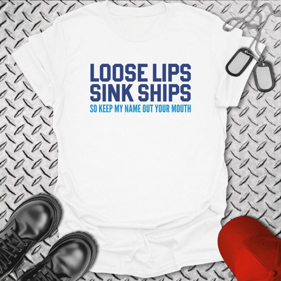 NavyHumor T-Shirt White / S Loose Lips