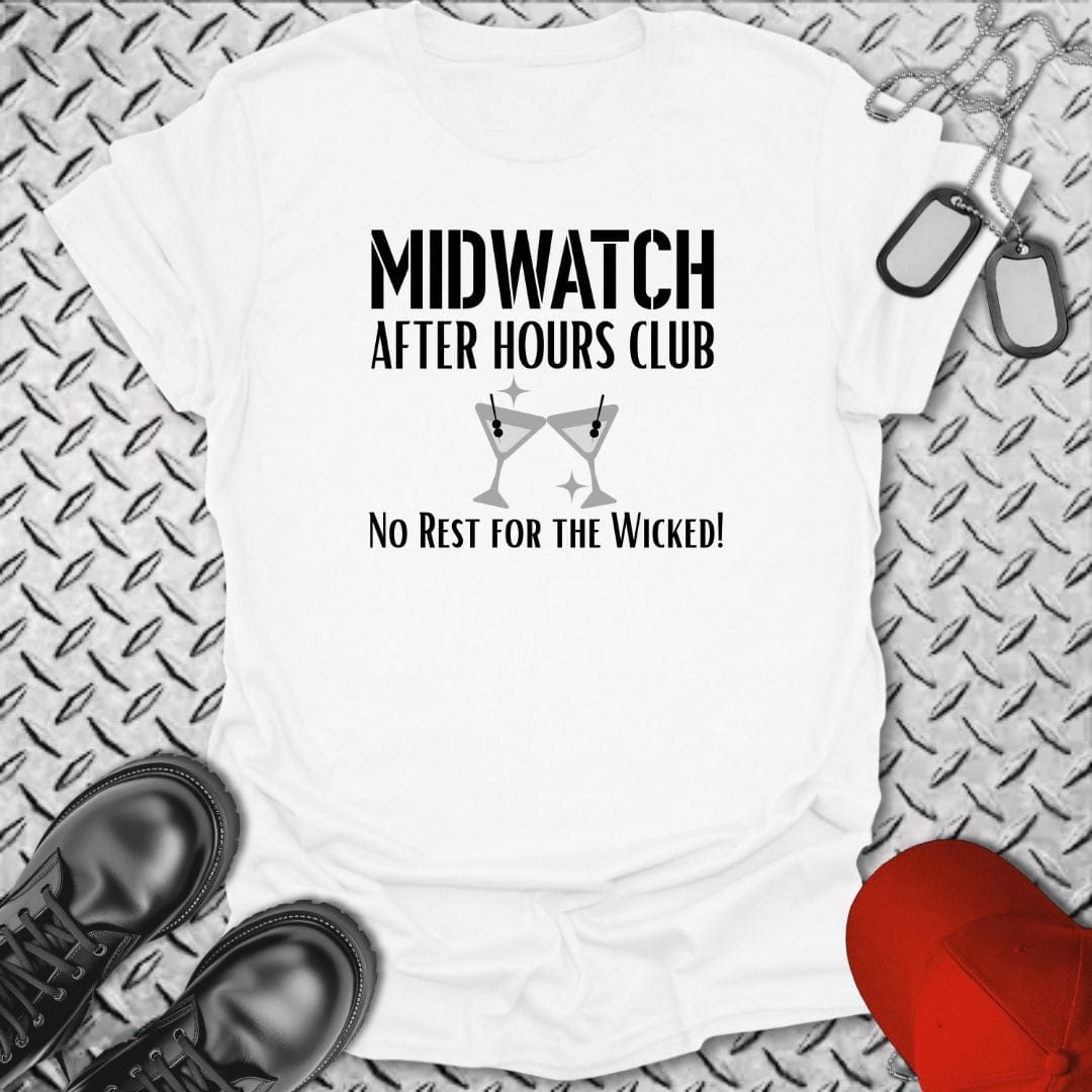 NavyHumor T-Shirt White / S Midwatch After Hours Club T-shirt