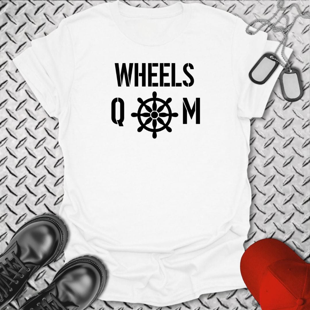 NavyHumor T-Shirt White / S QM - Wheels Insignia T-shirt