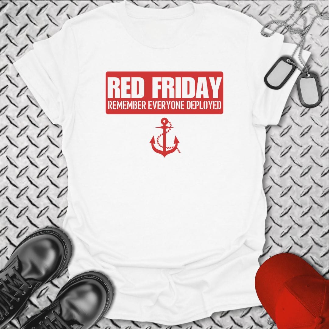 NavyHumor T-Shirt White / S Red Friday Banner T-shirt