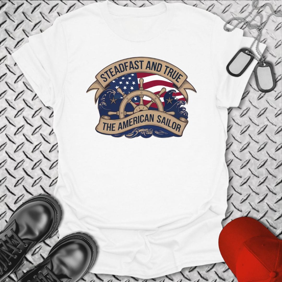 NavyHumor T-Shirt White / S Steadfast & True T-shirt