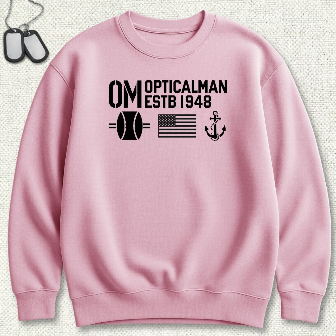 OM - Flag & Anchor Sweatshirt - Pink