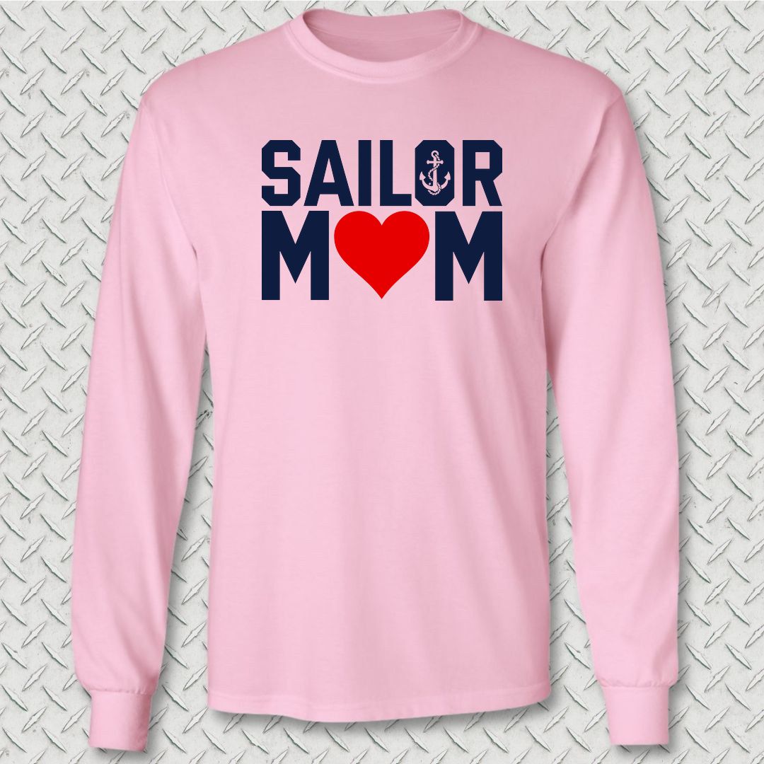 Sailor Mom Long Sleeve Tee - Pink