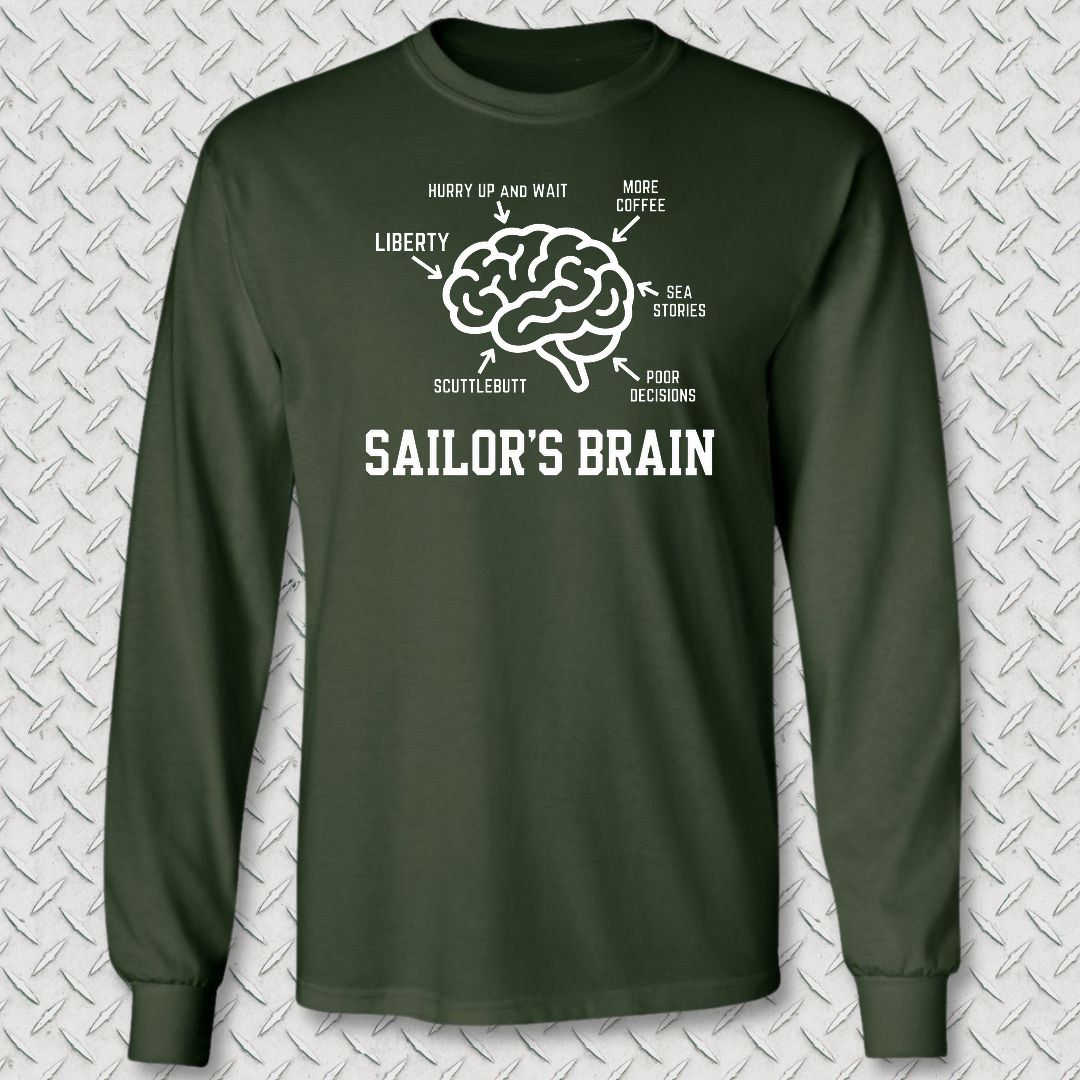 Sailor's Brain Long Sleeve Tee - Forest Green