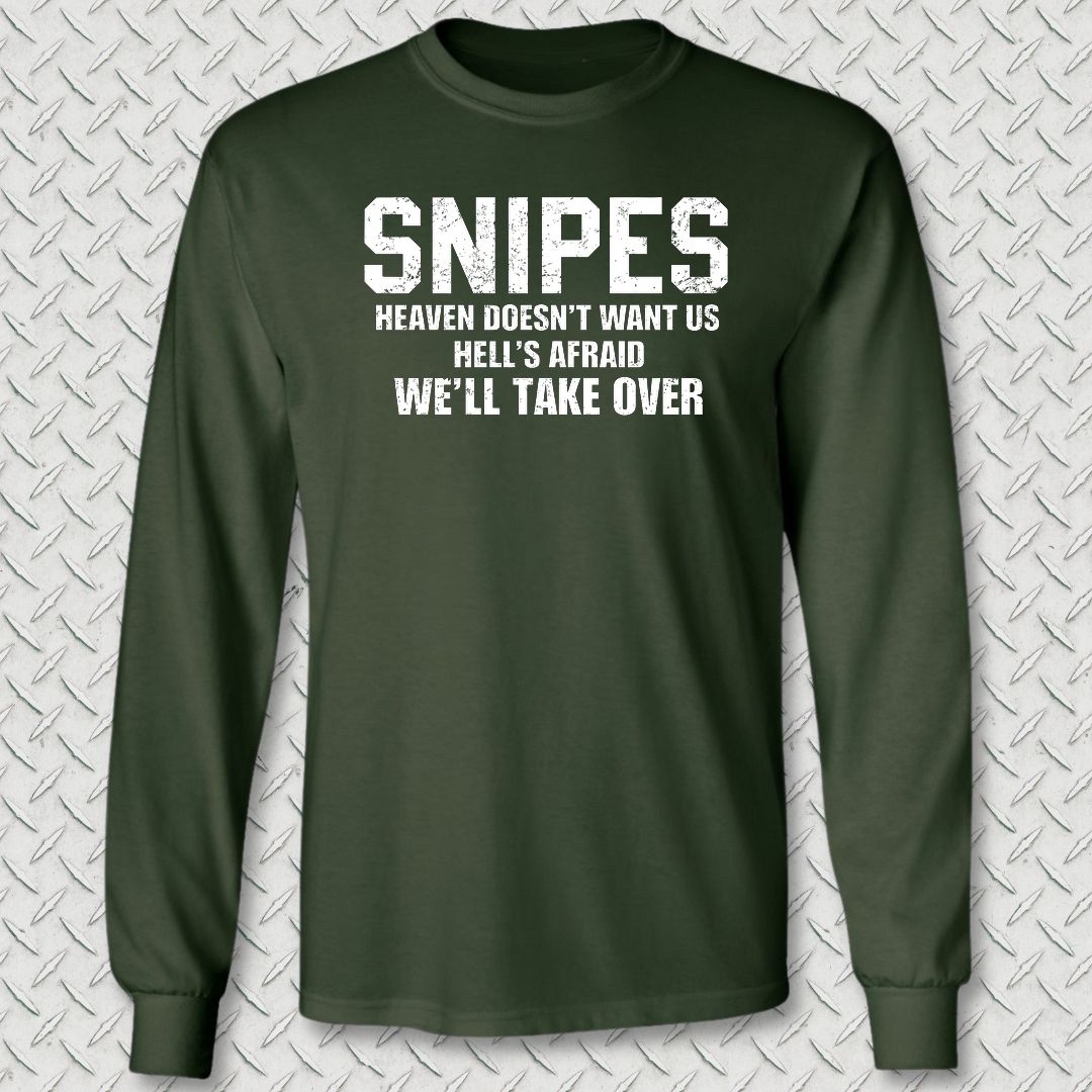 Snipes - Hell's Afraid Long Sleeve Tee - Forest Green