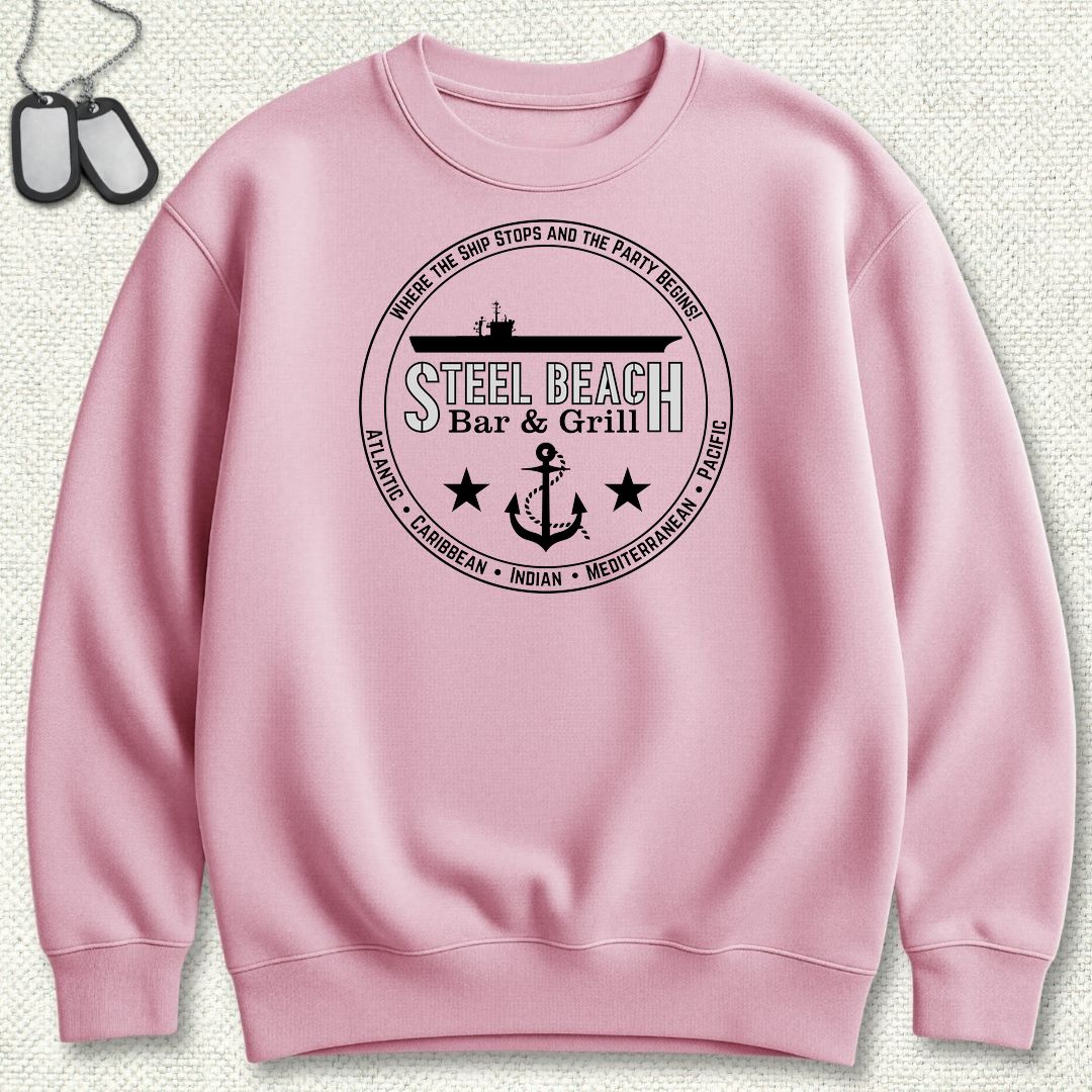 Steel Beach Bar & Grill - Carrier Sweatshirt - Pink