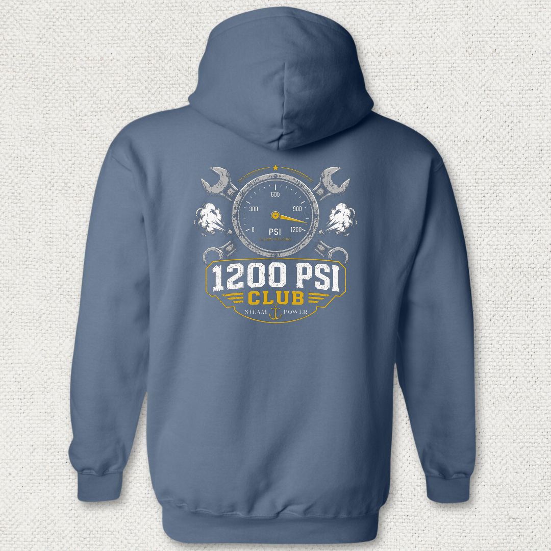 1200 PSI Club Hoodie - Heather Navy