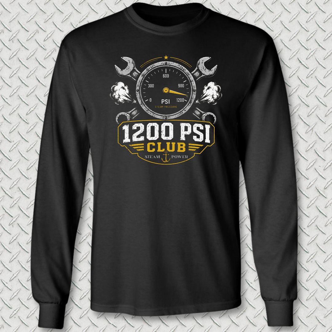 1200 PSI Club Long Sleeve Tee - Black