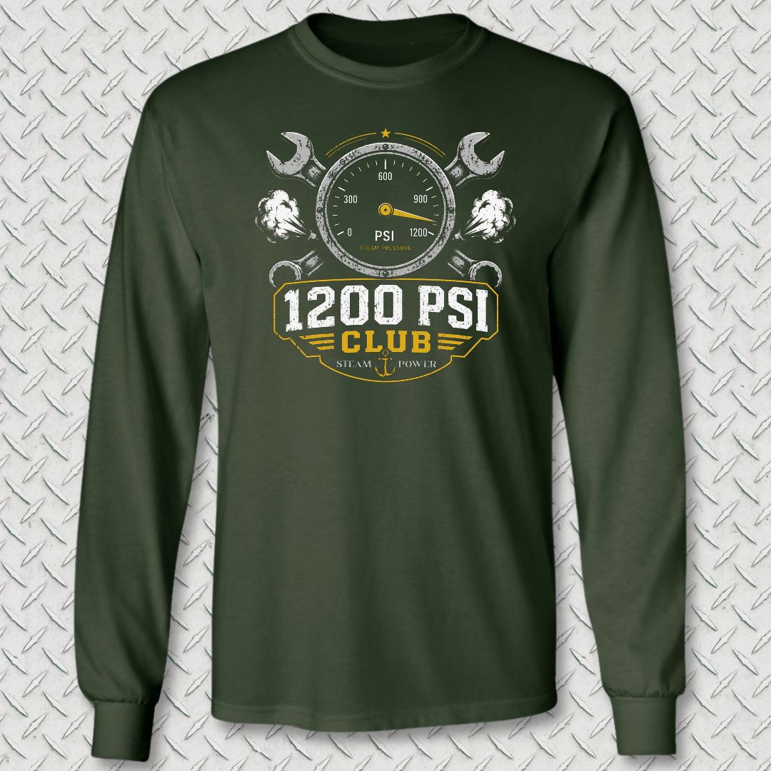 1200 PSI Club Long Sleeve Tee - Forest Green