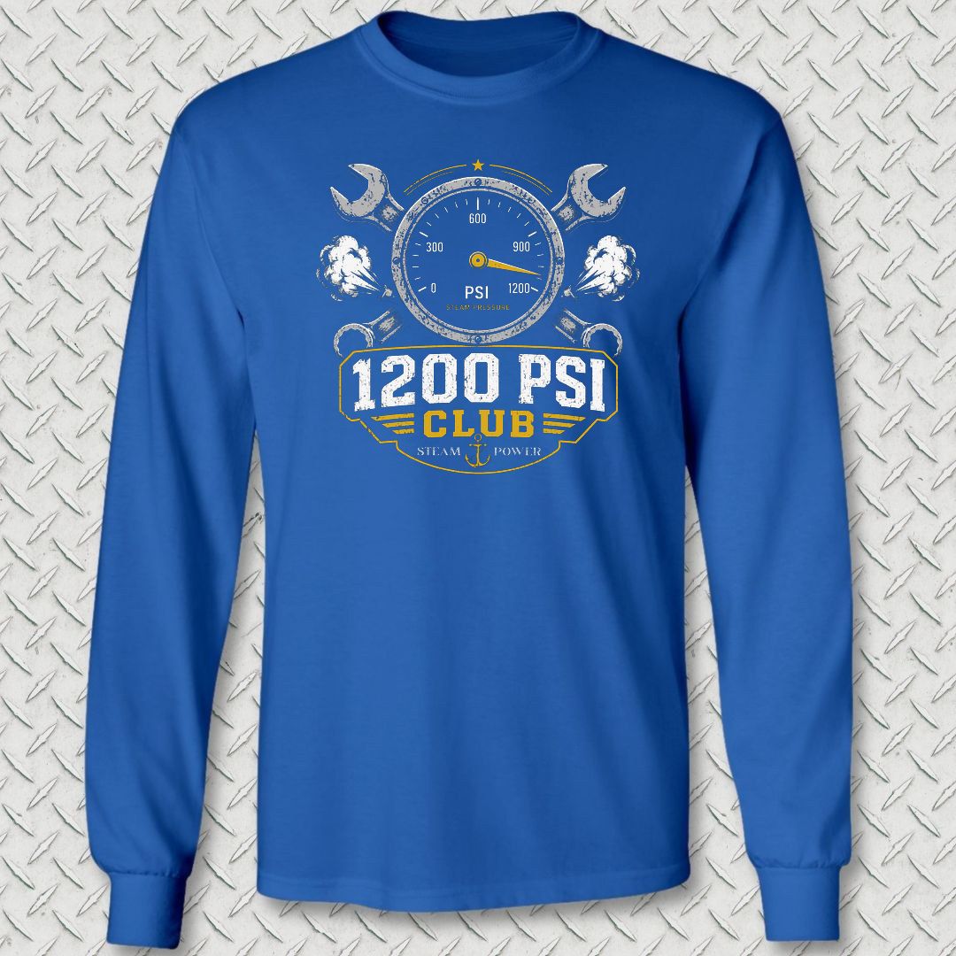 1200 PSI Club Long Sleeve Tee - Royal Blue