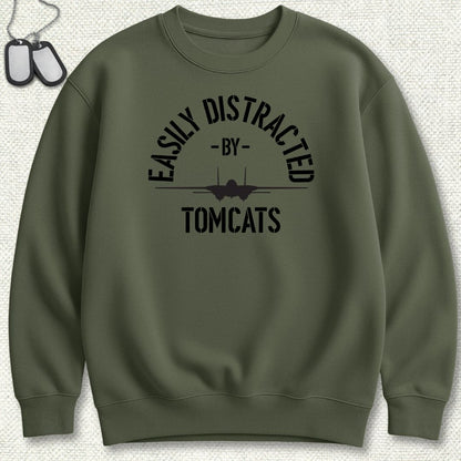 Easily Distracted By Tomcats Sweatshirt
