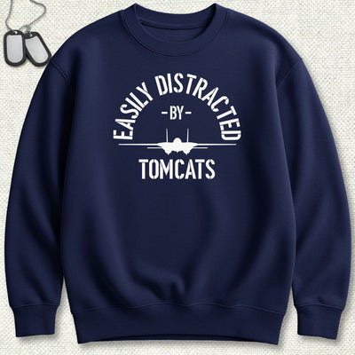 Easily Distracted By Tomcats Sweatshirt