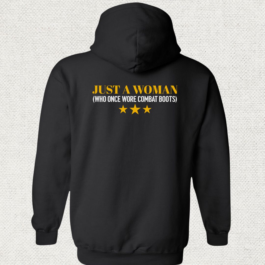 Just A Woman Who Once Wore Combat Boots Hoodie